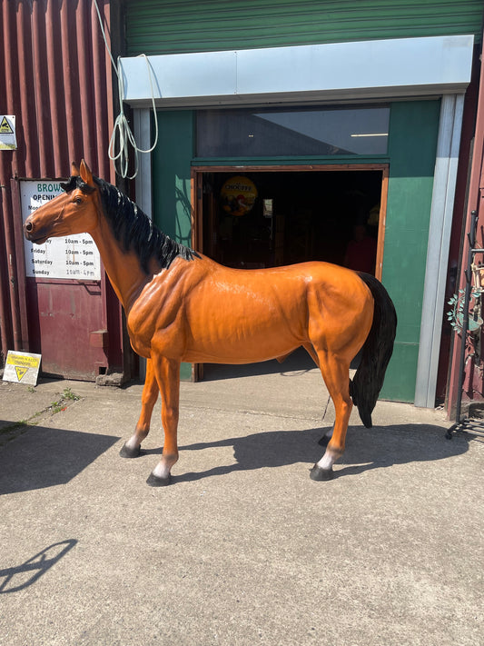 Life Size Decorative Horse Statue – Realistic Fibreglass Display Ornament