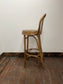 Set of 4 Bentwood Bar Stools Brown Leather Seats / Café Pub Bar Furniture