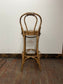 Set of 4 Bentwood Bar Stools Brown Leather Seats / Café Pub Bar Furniture