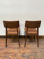 Retro style tan leather chairs