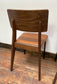Retro style tan leather chairs