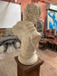 Greek God Apollo statue / bust on a plinth