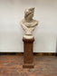 Greek God Apollo statue / bust on a plinth