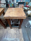 Pair of Rustic Solid Wood Poseur / Bar Tables with Metal Footrests