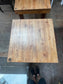 Pair of Rustic Solid Wood Poseur / Bar Tables with Metal Footrests