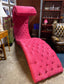 SPRING SALE! Curved fuchsia pink chaise longue