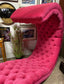 SPRING SALE! Curved fuchsia pink chaise longue