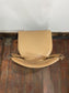 Set of 6 Solid Wooden Dining Chairs with Padded Beige Leather Effect Seats