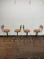 Set of 4 Industrial Style Swivel Bar Stools– Tan Leather Effect & Chrome