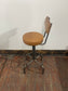 Set of 4 Industrial Style Swivel Bar Stools– Tan Leather Effect & Chrome