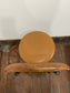 Set of 4 Industrial Style Swivel Bar Stools– Tan Leather Effect & Chrome