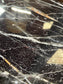 Round marble effect coffee table