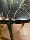 Round marble effect coffee table