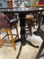 Oval wood poseur table