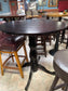 Oval wood poseur table