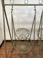 Vintage style swinging metal love seats