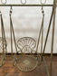 Vintage style swinging metal love seats