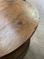 Barrel with round table top and 4 stools for pub / bar