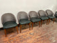 Matching set of 5 fabric and faux leather dining / pub chairs