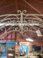 Ornate metal garden arch
