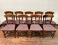 Set of 9 solid wood pub dining chairs
