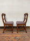 Set of 9 solid wood pub dining chairs