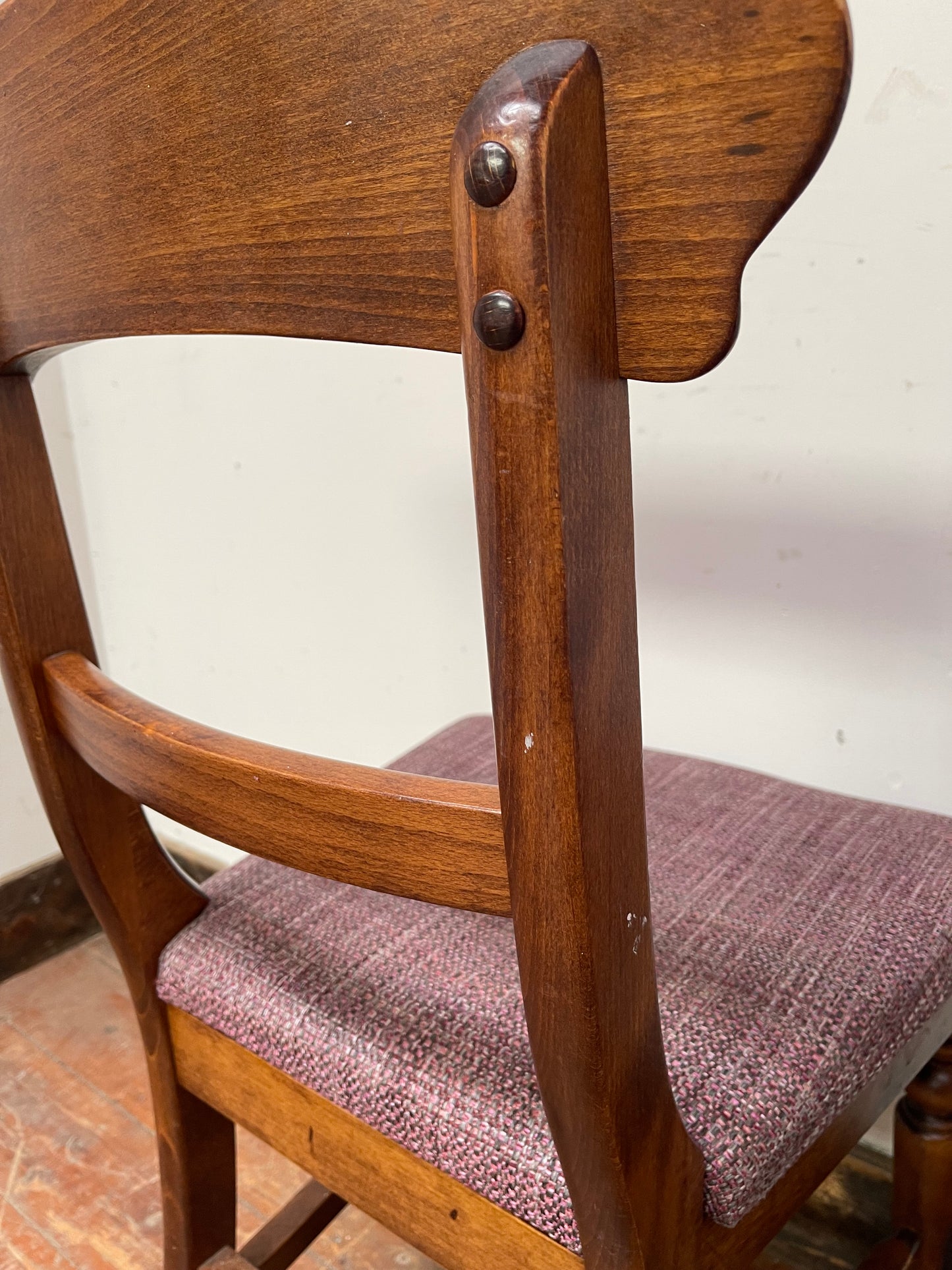 Set of 9 solid wood pub dining chairs