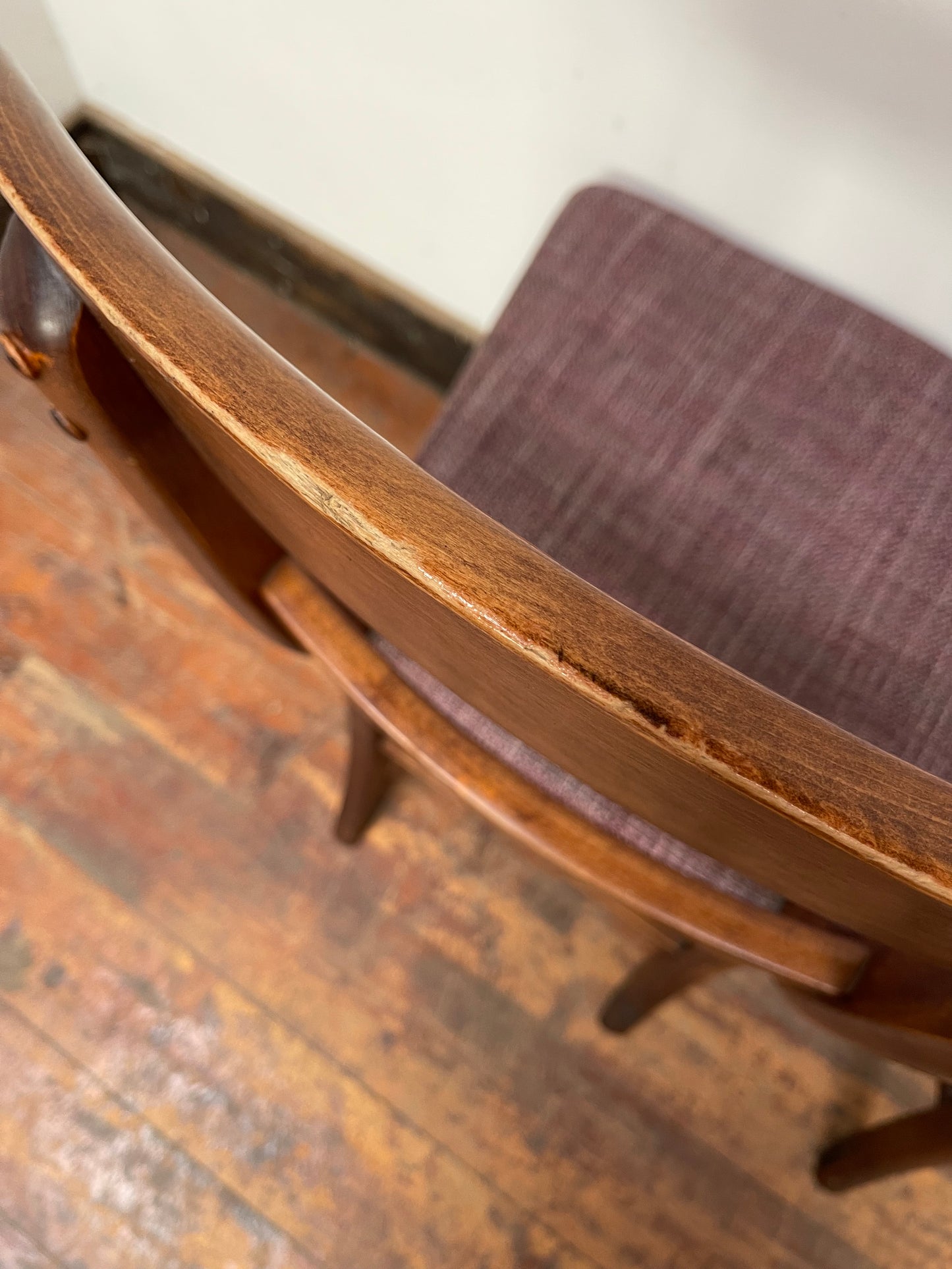 Set of 9 solid wood pub dining chairs