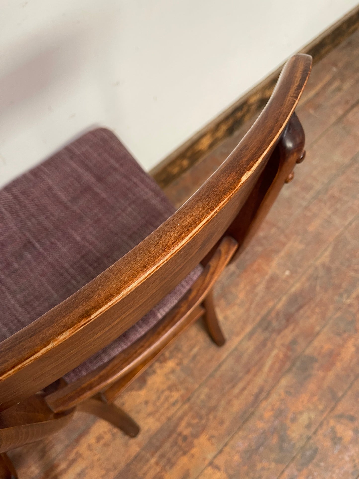 Set of 9 solid wood pub dining chairs