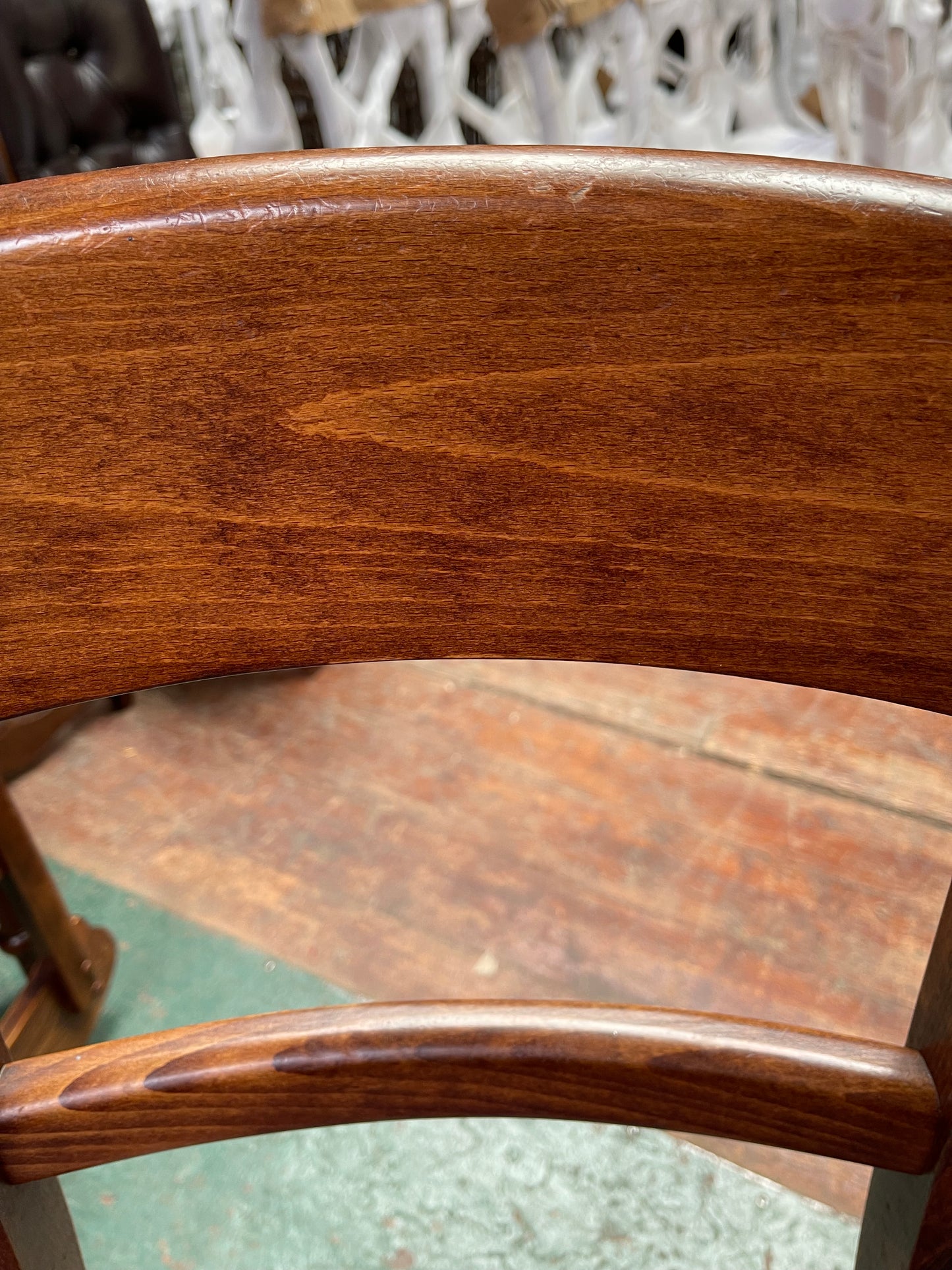 Set of 9 solid wood pub dining chairs