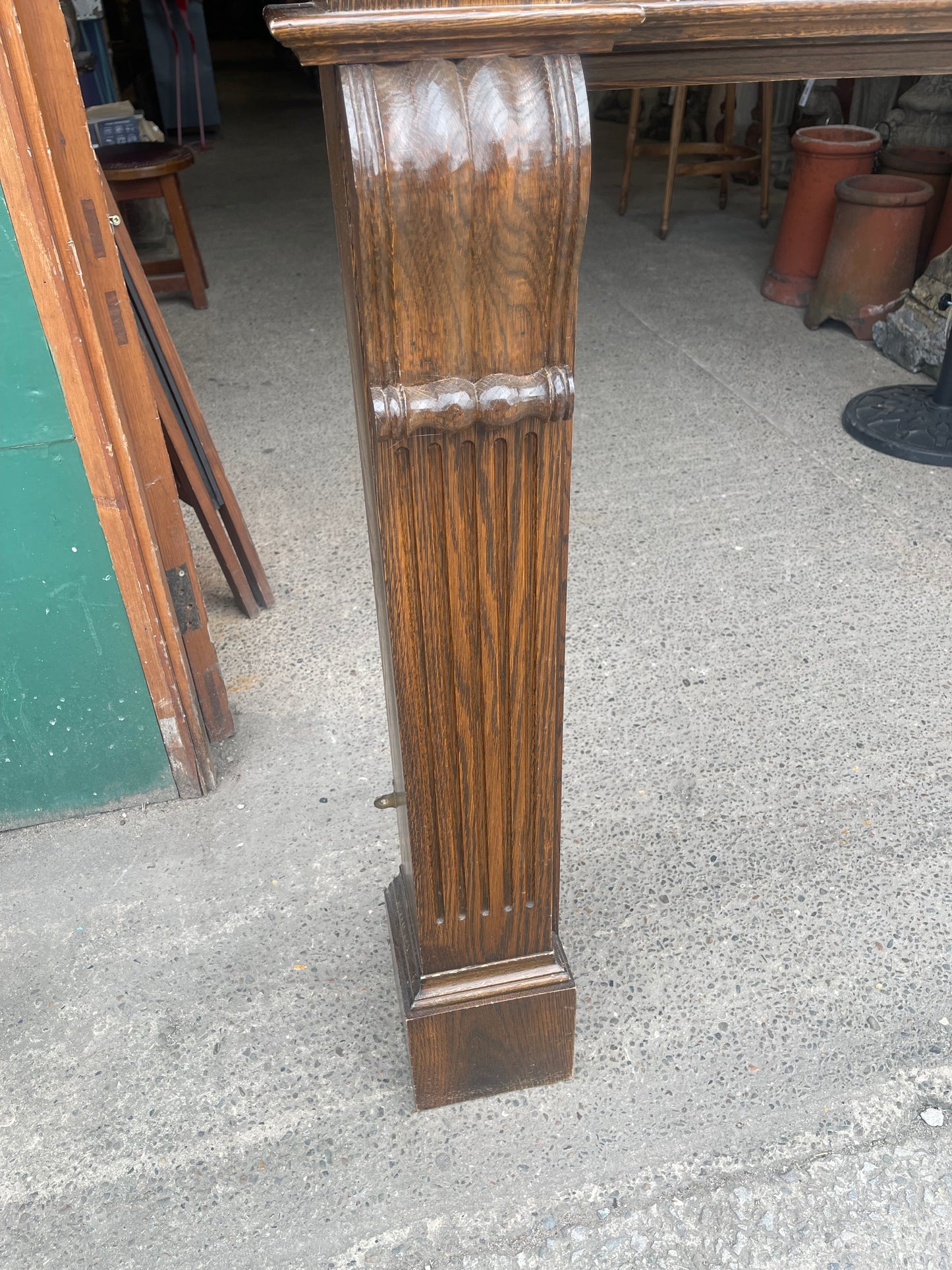 Large Ornate Oak Fireplace Surround | Traditional Carved Fire Mantel