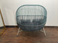 Indoor Outdoor Grey Duck Egg 2 Seater Sofa Loveseat with Cushions
