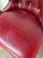 Stunning set of 6 red leather pub bar stools