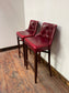 Stunning set of 6 red leather pub bar stools