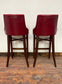 Stunning set of 6 red leather pub bar stools
