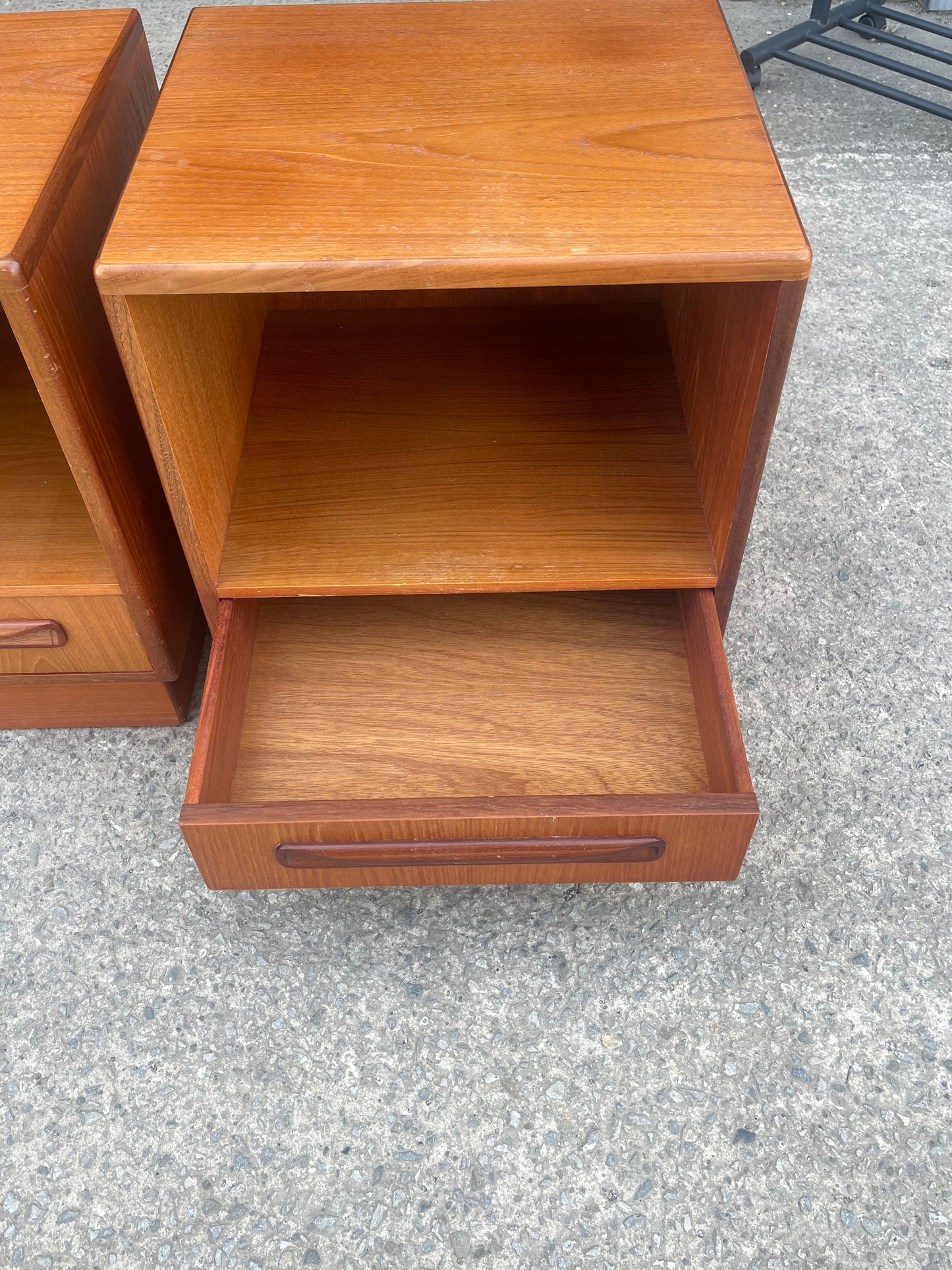 Pair of G Plan Fresco Teak Bedside Cabinets Mid Century Vintage Bedside Tables