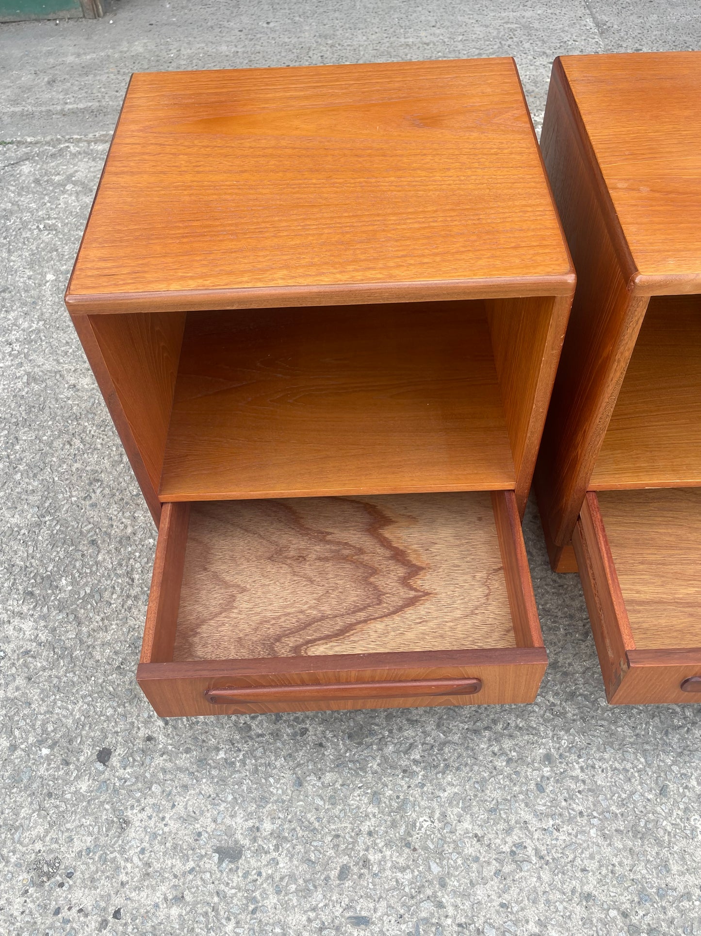 Pair of G Plan Fresco Teak Bedside Cabinets Mid Century Vintage Bedside Tables