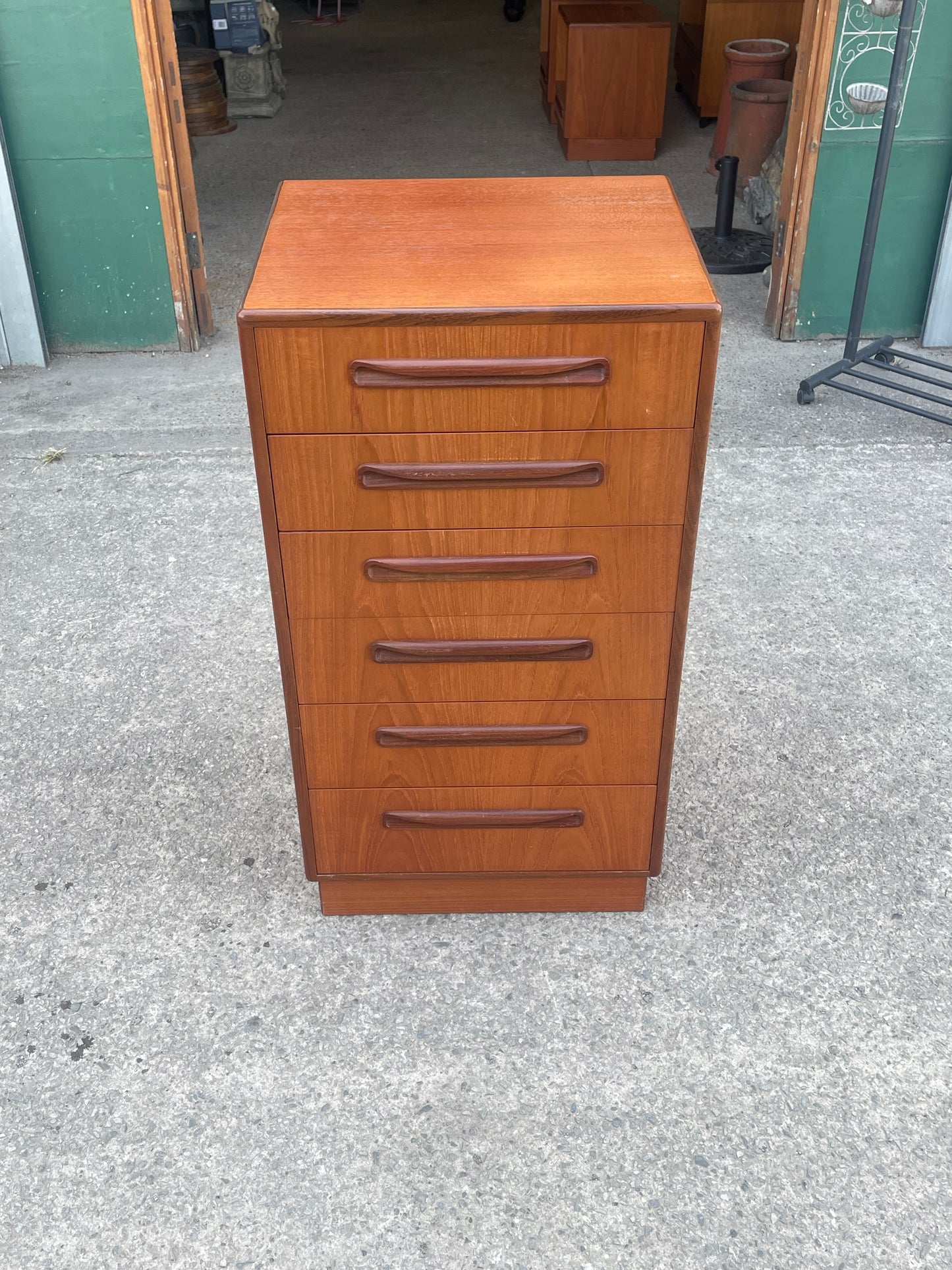 G Plan Fresco Tallboy Chest of Drawers Teak Mid Century Vintage 6 Drawer