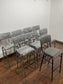 Ex-Display Set of 8 Grey Leather Effect Bar Stools / Industrial Style