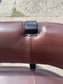 Large Curved Brown Faux Leather Restaurant Booth Bench Banquette Seating Sofa