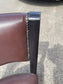 Large Curved Brown Faux Leather Restaurant Booth Bench Banquette Seating Sofa