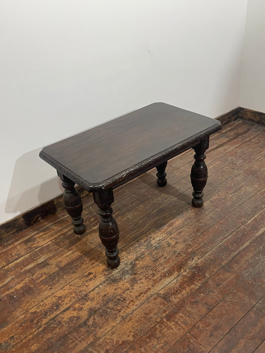 Antique Carved Oak Side Table Lamp Table Occasional Table Jacobean Style