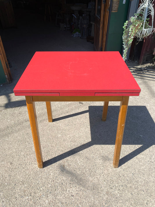 1960s extending red formica table