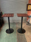 Pair of Solid Hardwood High Bar Tables | Pub Café Restaurant Bar Tables