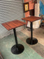 Pair of Solid Hardwood High Bar Tables | Pub Café Restaurant Bar Tables