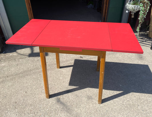 1960s extending red formica table