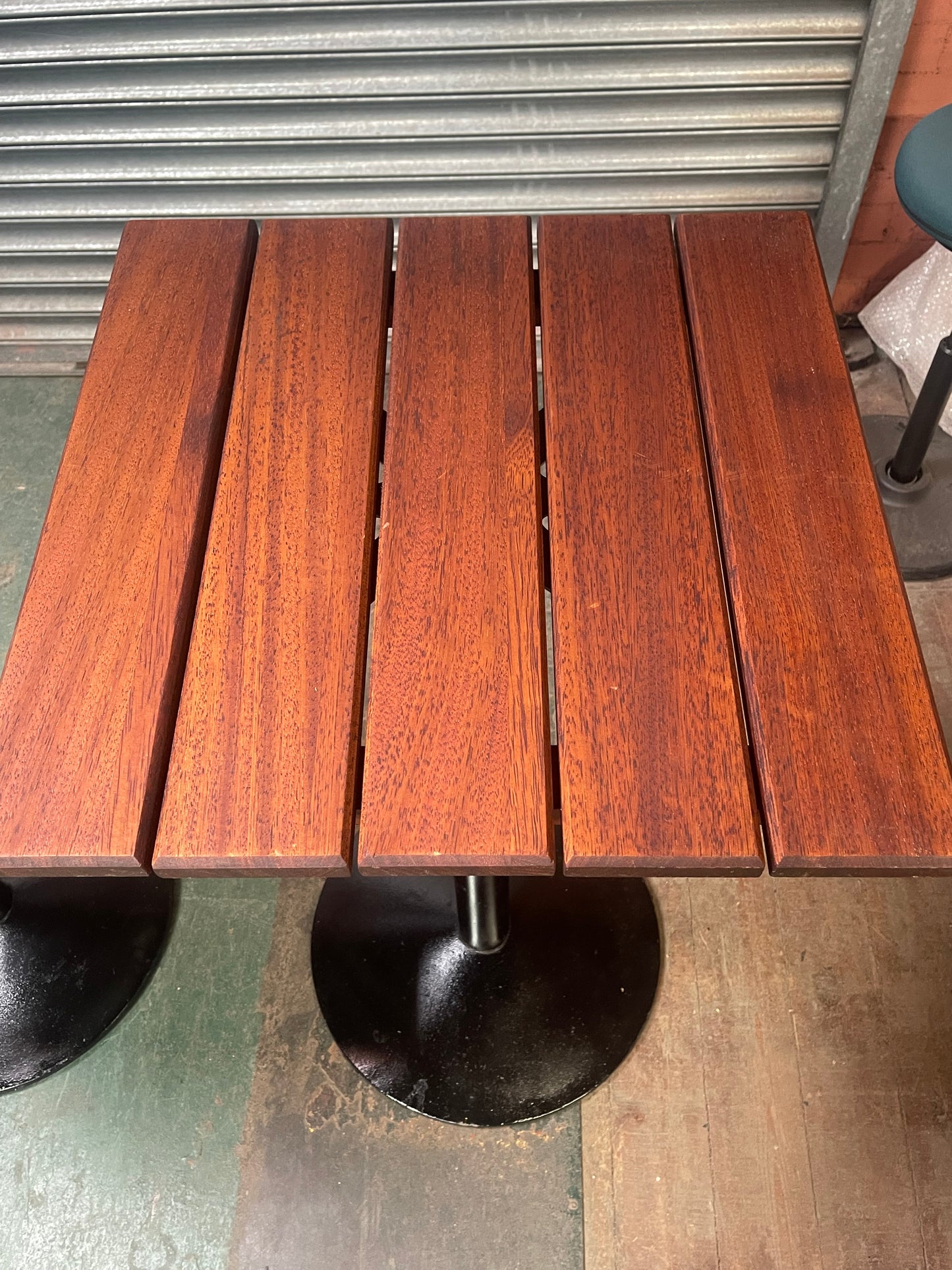 Pair of Solid Hardwood High Bar Tables | Pub Café Restaurant Bar Tables