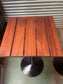 Pair of Solid Hardwood High Bar Tables | Pub Café Restaurant Bar Tables