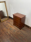 Mahogany 4 Drawer Bedside Chest / Nightstand Cabinet with Brass Ring Handles