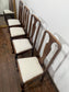4 Antique Solid Oak Georgian Queen Anne Dining Chairs/ 100 years old